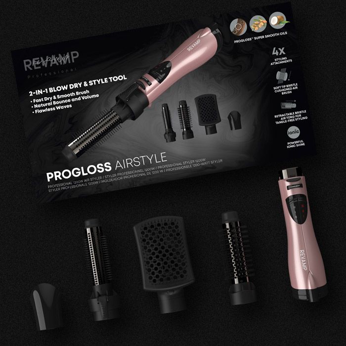 2e Kans PROGLOSS AIRSTYLE 5 IN 1 DR-1200/DR-1150 / Roze /Zwart