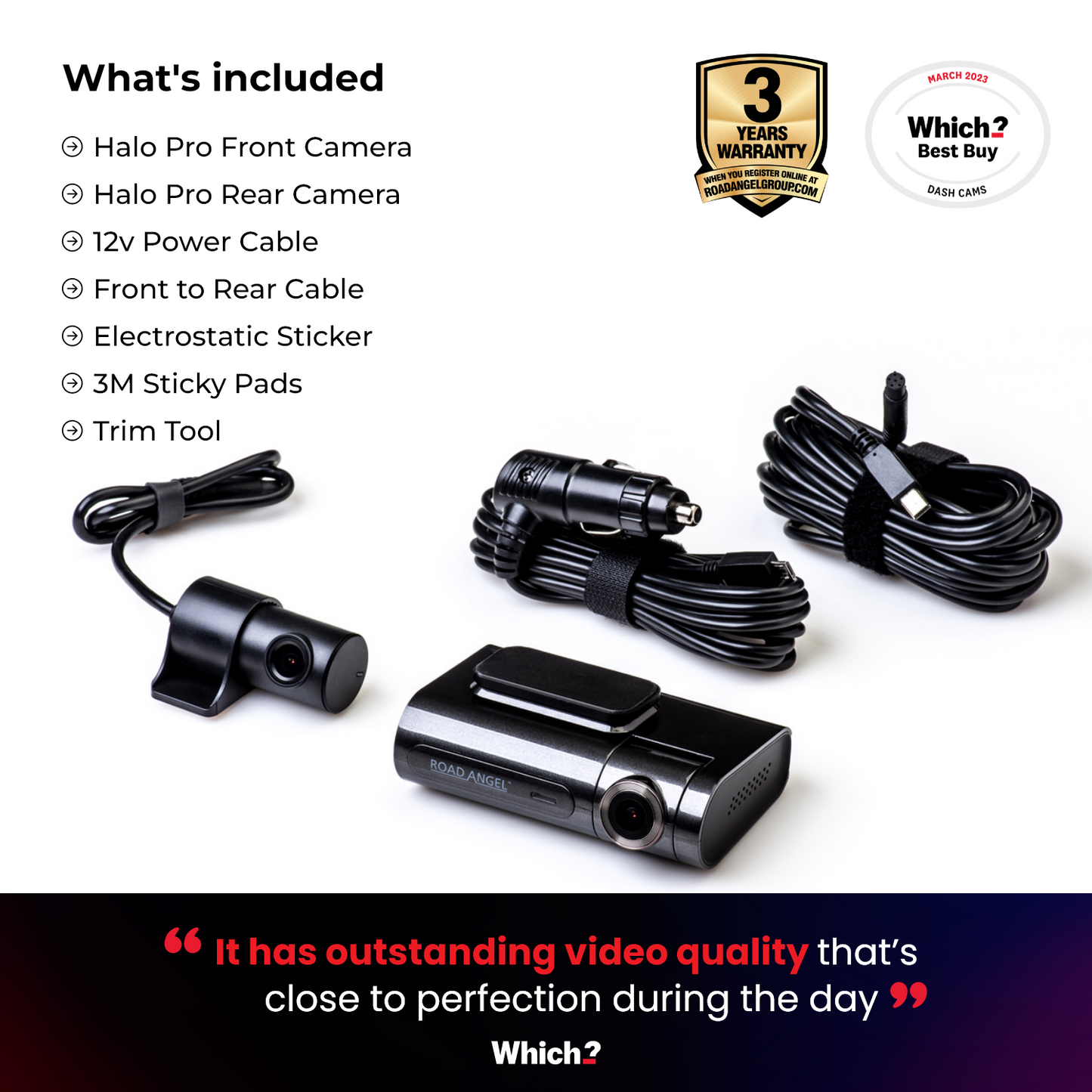 Halo Pro64 Road Angel Duo Dashcam